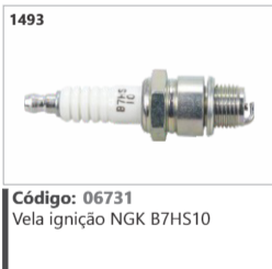 1493 Código 06731 Vela ignição NGK B7HS10
