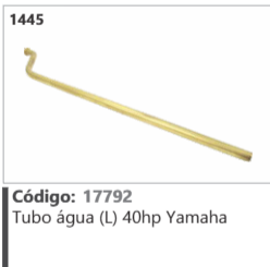 1445 Código 17792 Tubo agua (L) 40hp Yamaha