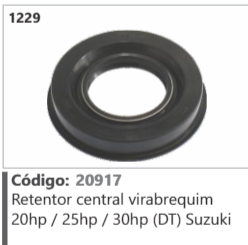 1229 Código 20917 Retentor central virabrequim 20hp / 25hp / 30hp (DT) Suzuki