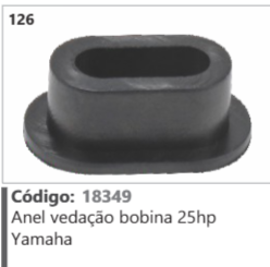 126 Código 18349 Anel vedação bobina 25hp Yamaha