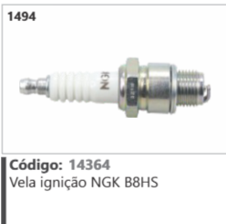 1494 Código 14364 Vela ignição NGK BBHS