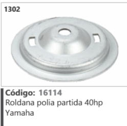 1302 Código 16114 Roldana polia partida 40hp Yamaha