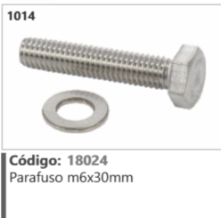 1014 Código 18024 Parafuso m6x30mm