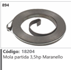 894 Código 18204 Mola partida 3,5hp Maranello