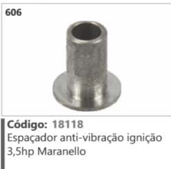 606 Código 18118 Espaçador anti-vibração ignição 3,5hp Maranello