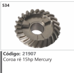 534 Código 21907 Coroa ré 15hp Mercury