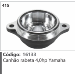 415 Código 16133 Canhão rabeta 4,0hp Yamaha
