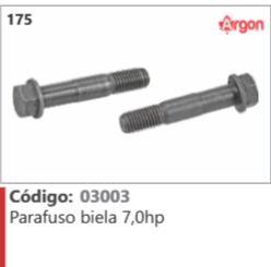 175 Código 03003 Parafuso biela 7,0hp ARGON