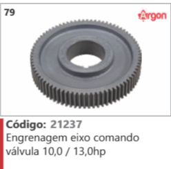79 Código 21237 Engrenagem eixo comando válvula 10,0 / 13,0hp ARGON
