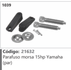 1039 Código 21632 Parafuso morsa 15hp Yamaha (par)
