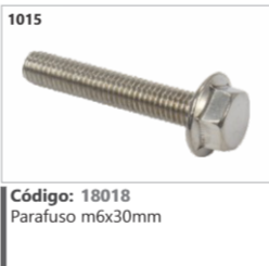 1015 Código 18018 Parafuso m6x30mm