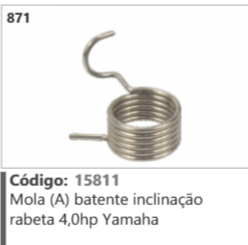 871 Código 15811 Mola (A) batente inclinação rabeta 4,0hp Yamaha