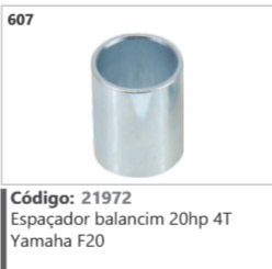 607 Código 21972 Espaçador balancim 20hp 4T Yamaha F20