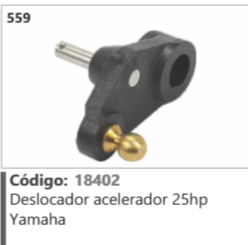 559 Código 18402 Deslocador acelerador 25hp Yamaha
