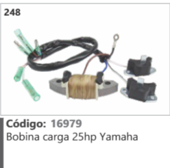 248 Código 16979 Bobina carga 25hp Yamaha