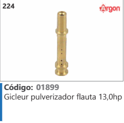 224 Código 01899 Gicleur pulverizador flauta 13,0hp ARGON