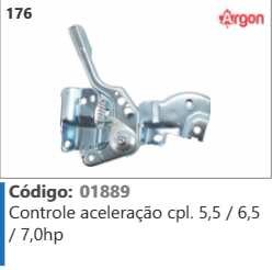 176 Código 01889 Controle aceleração completo 5,5 / 6,5 /7,0hp ARGON