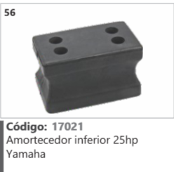 56 Código 17021 Amortecedor inferior 25hp Yamaha