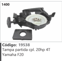 1400 Código 19538 Tampa partida completo 20hp 4T Yamaha F20