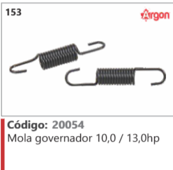 153 Código 20054 Mola governador 10,0 / 13,0hp ARGON