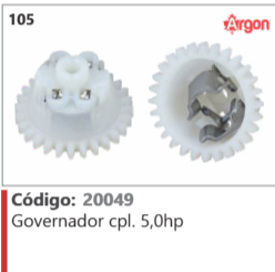 105 Código 20049 Governador completo 5,0hp ARGON