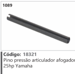 1089 Código 18321 Pino pressão articulador afogado! 25hp Yamaha