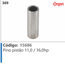 369 Código 15686 Pino pistão 11,0 / 16,0hp ARGON