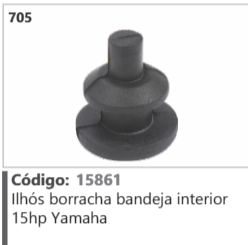 705 Código 15861 Ilhós borracha bandeja interior 15hp Yamaha