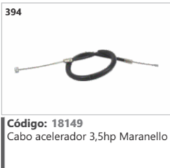 394 Código 18149 Cabo acelerador 3,5hp Maranello