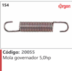 154 Código 20055 Mola governador 5,0hp ARGON