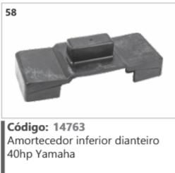 58 Código 14763 Amortecedor inferior dianteiro 40hp Yamaha